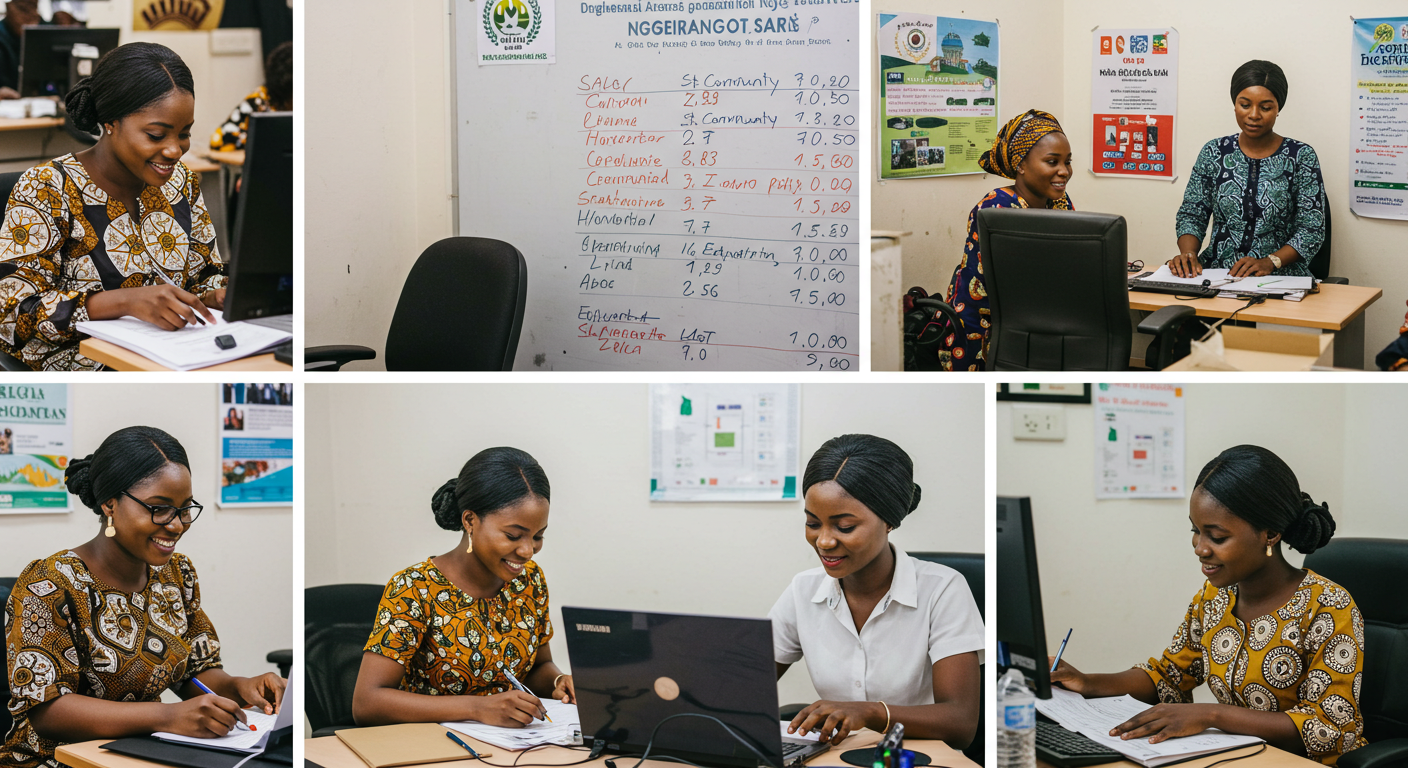 a woman sitting at a desk with a laptop and a whiteboard LOOKING FOR NGO jobs in Abuja, NGO vacancies for females, Abuja NGO careers, competitive NGO salaries, female professionals Abuja, NGO job salary Abuja.