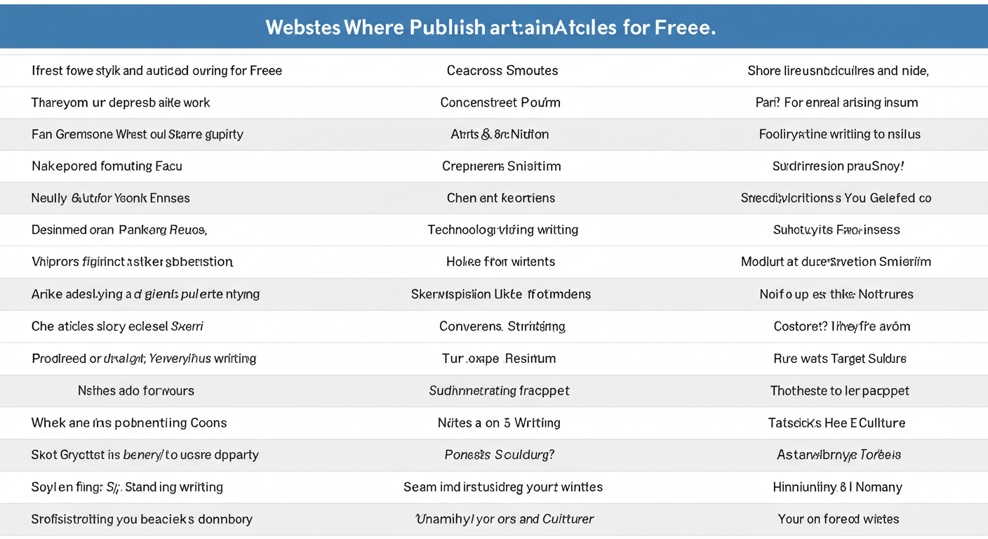 Websites to Publish Articles for Free